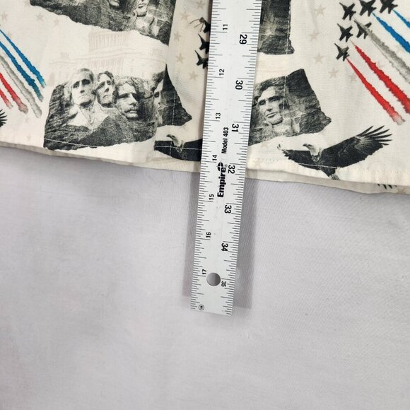 Redhead Patriotic Button Up Shirt Men's 3XL Mount Rushmore Eagles Jets Capitol - Picture 3 of 7